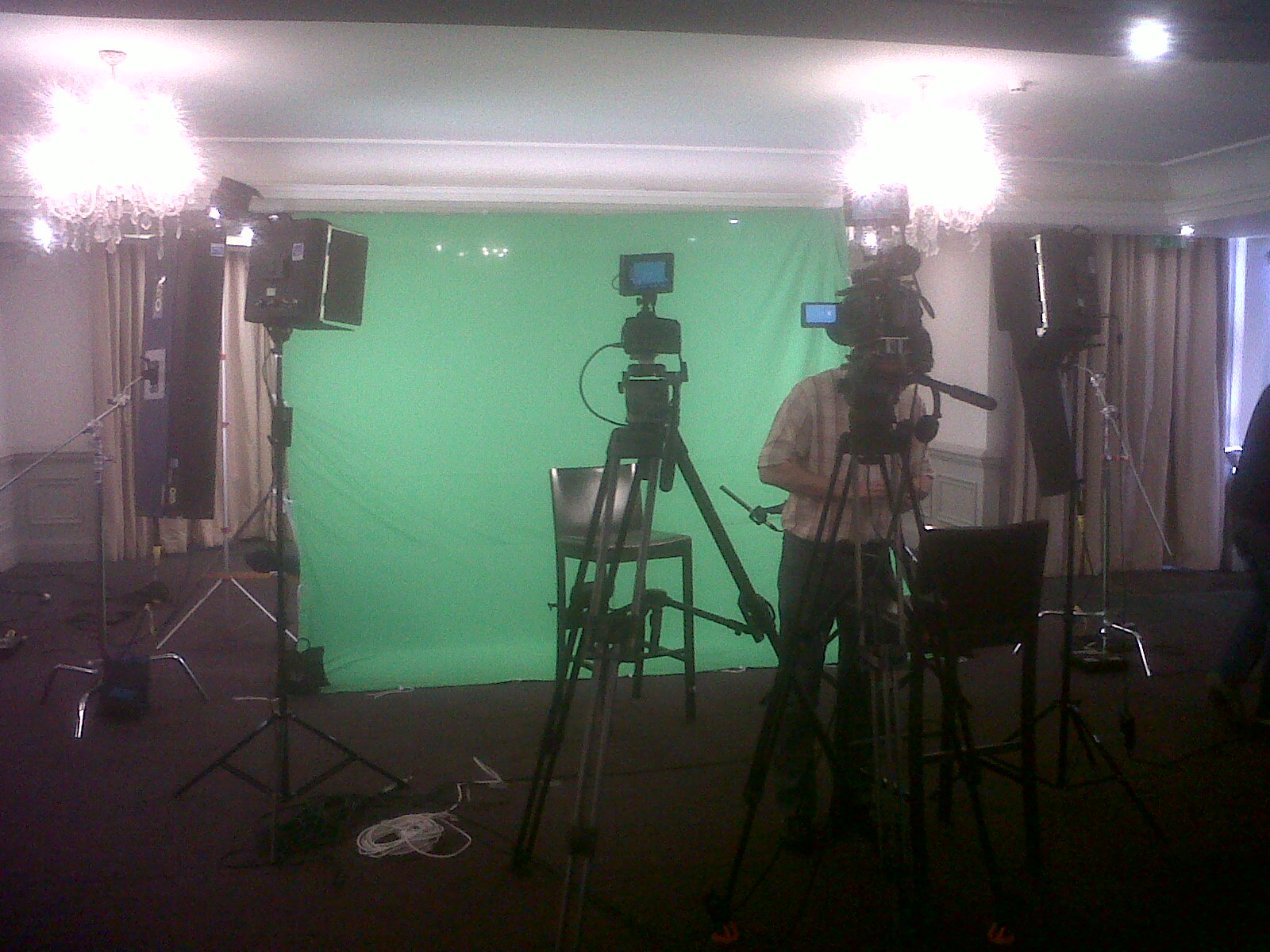 green screen lighting